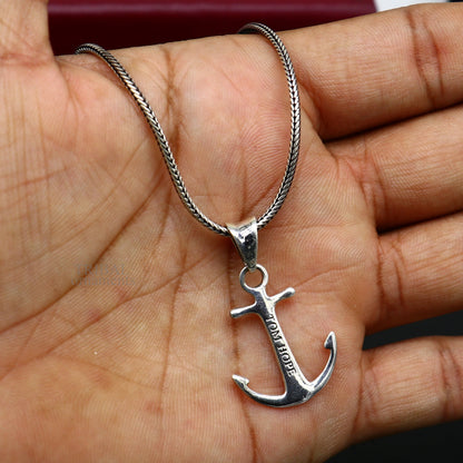 Handmade 925 sterling silver good luck Tom Hope pendant by Tribal Ornaments, elegant divine jewelry for gifting or personal adornment.
