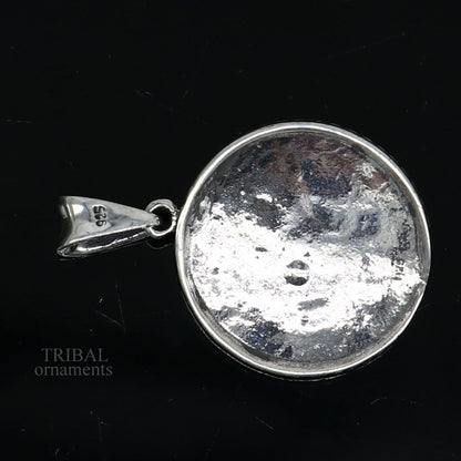 Handmade 925 sterling silver Lord Ganesha pendant by Tribal Ornaments, stylish unisex tribal jewelry gift.