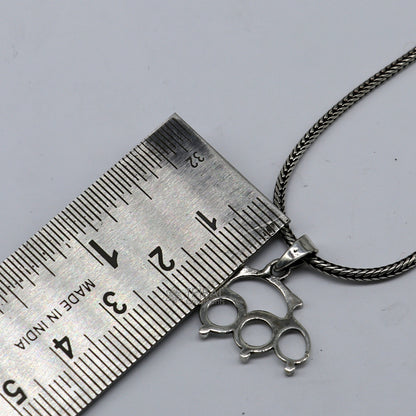 925 sterling silver knuckles punch, handmade self-defense knuckle duster for camping and hiking, by TRIBAL ORNAMENTS.