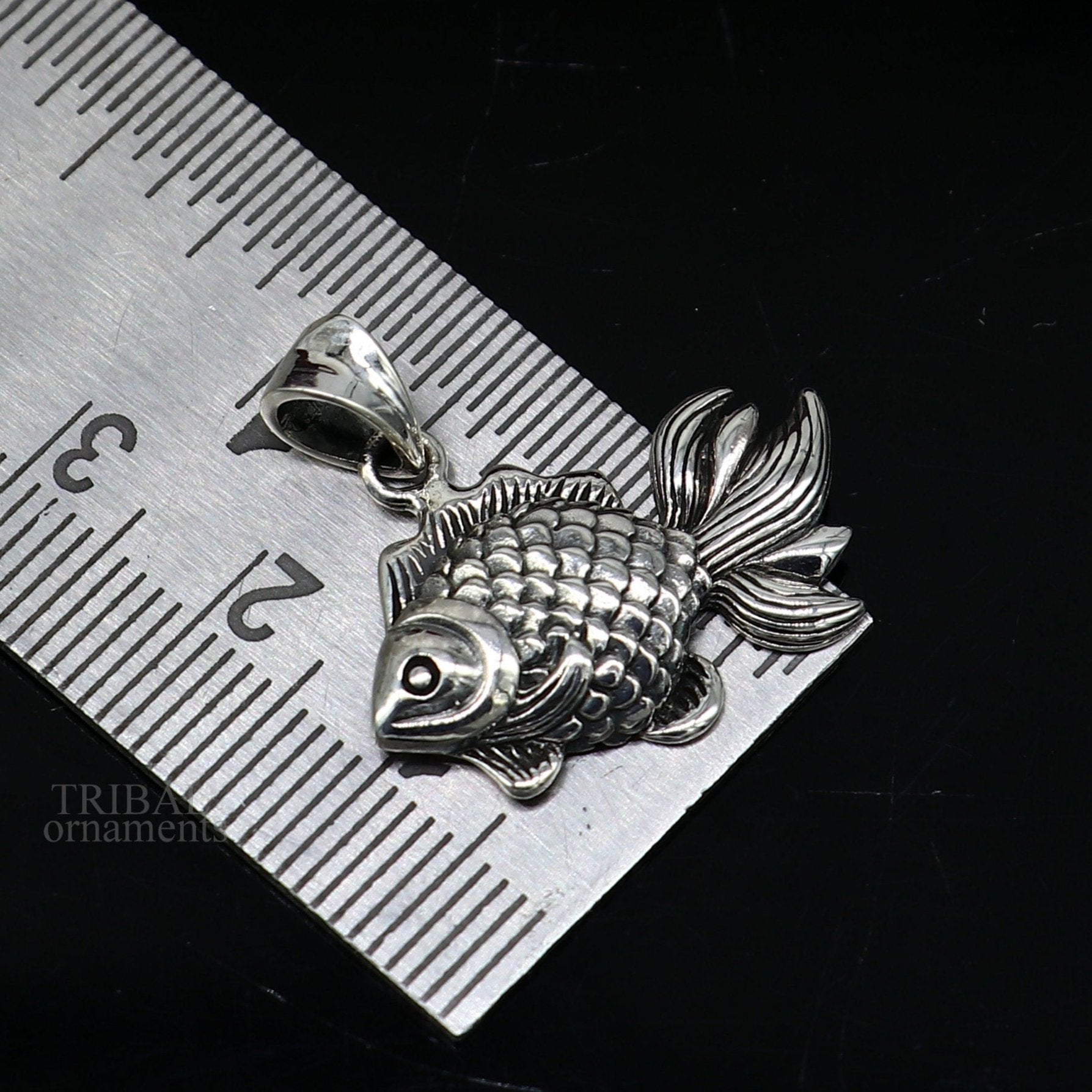 925 sterling silver handmade stylish design small fish style pendant best gifting jewelry religious pendant custom jewelry ssp1661 - TRIBAL ORNAMENTS