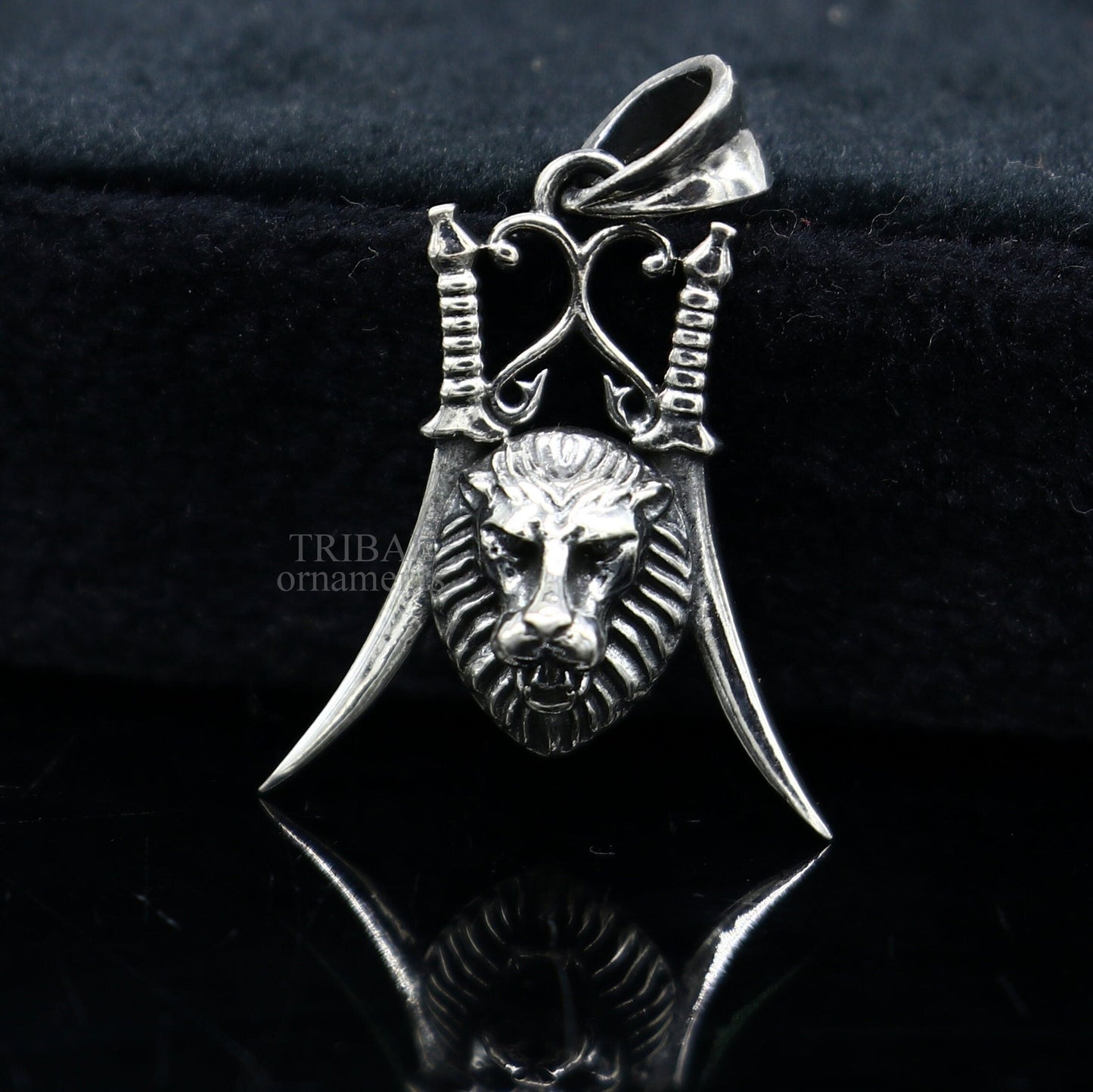 925 sterling silver handmade stylish design small lion face pendant best gifting jewelry  hip hop custom jewelry ssp1697 - TRIBAL ORNAMENTS