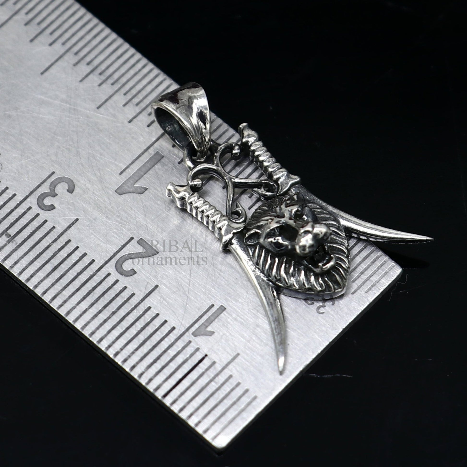 925 sterling silver handmade stylish design small lion face pendant best gifting jewelry  hip hop custom jewelry ssp1697 - TRIBAL ORNAMENTS