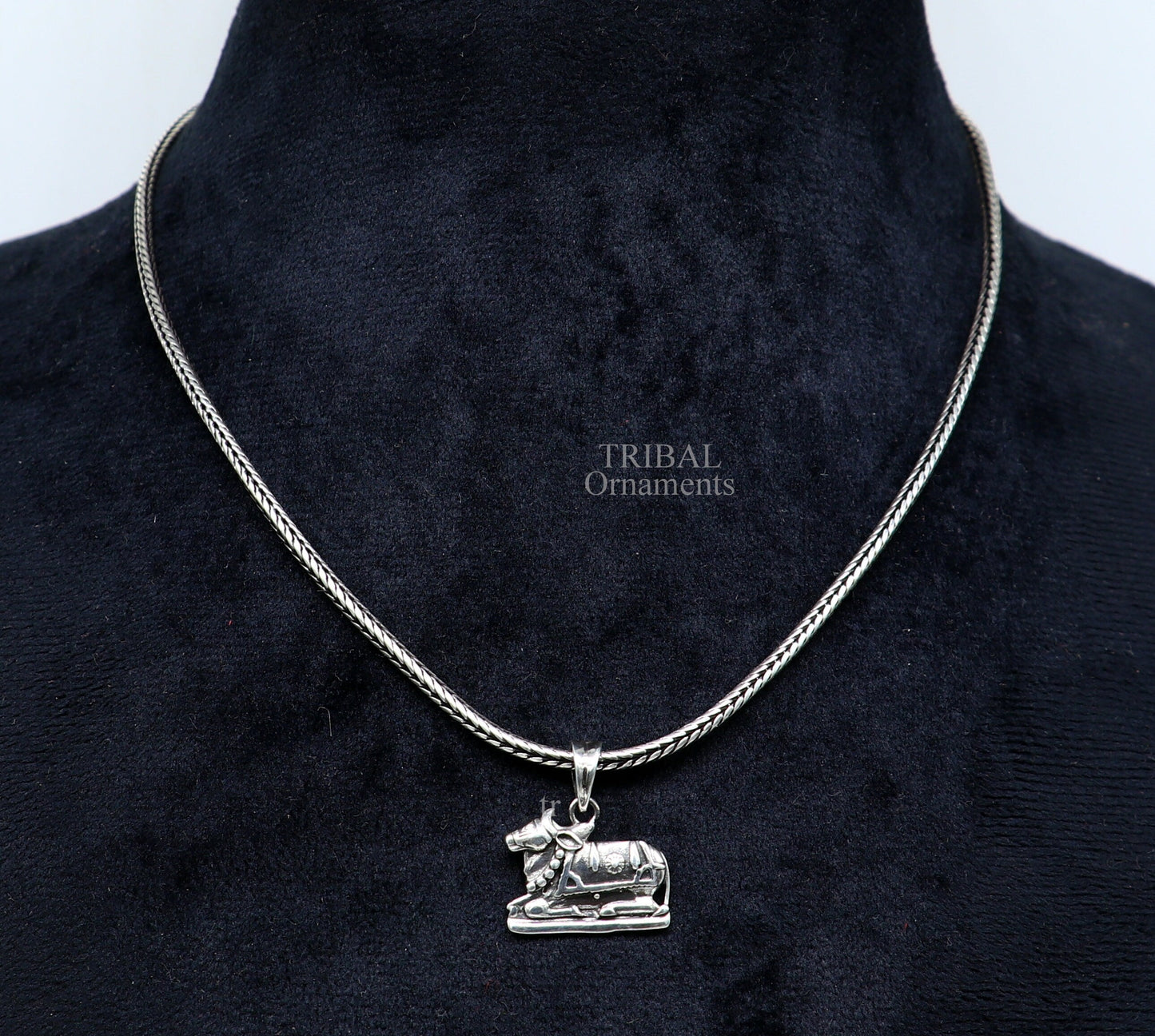 925 sterling silver amazing designer Hindu idol Lord Shiva nandi maharaj pendant, excellent gifting unisex locket pendant jewelry nsp460 - TRIBAL ORNAMENTS