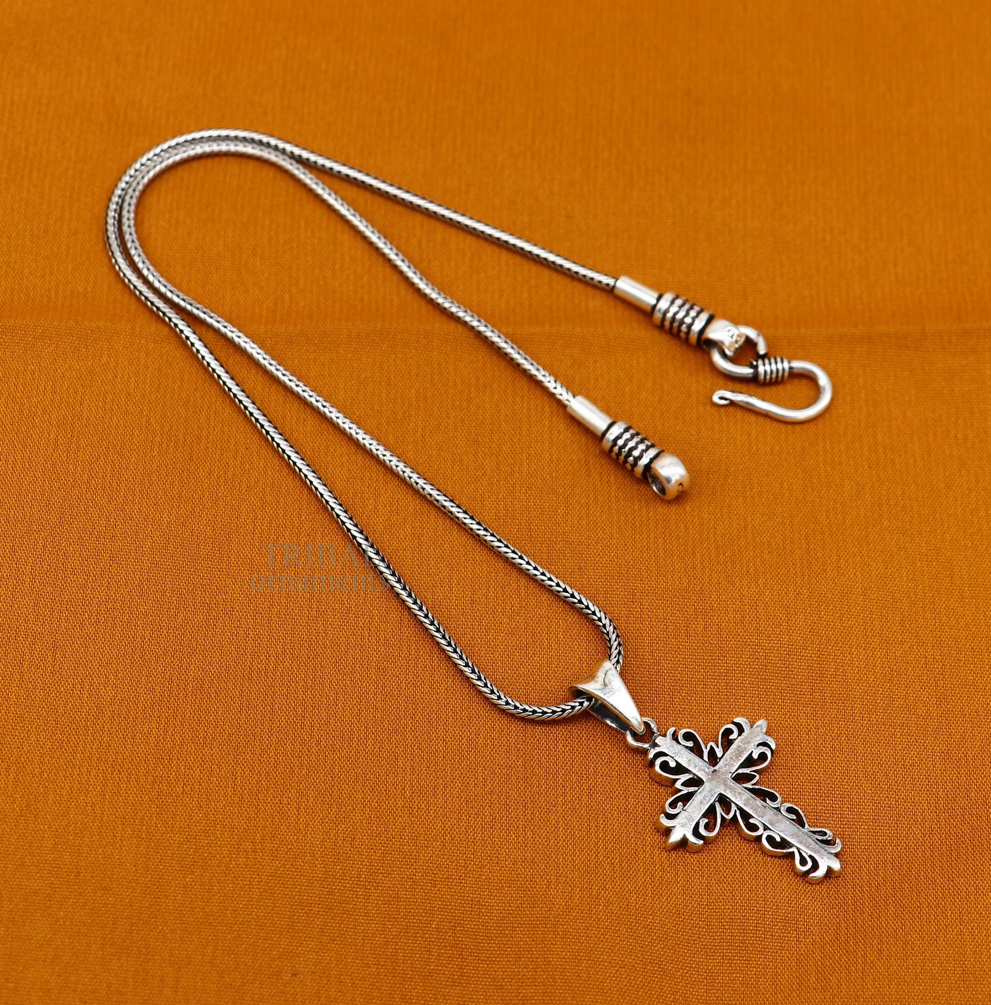 925 sterling silver holy cross pendant, excellent unique design stylish unisex exclusive gift pendant jewelry from india ssp1629 - TRIBAL ORNAMENTS
