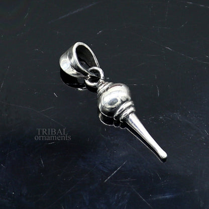 Sterling silver Lord Hanuman mace pendant with Gota design, unisex jewelry, stylish tribal ornament gift, SSP1740