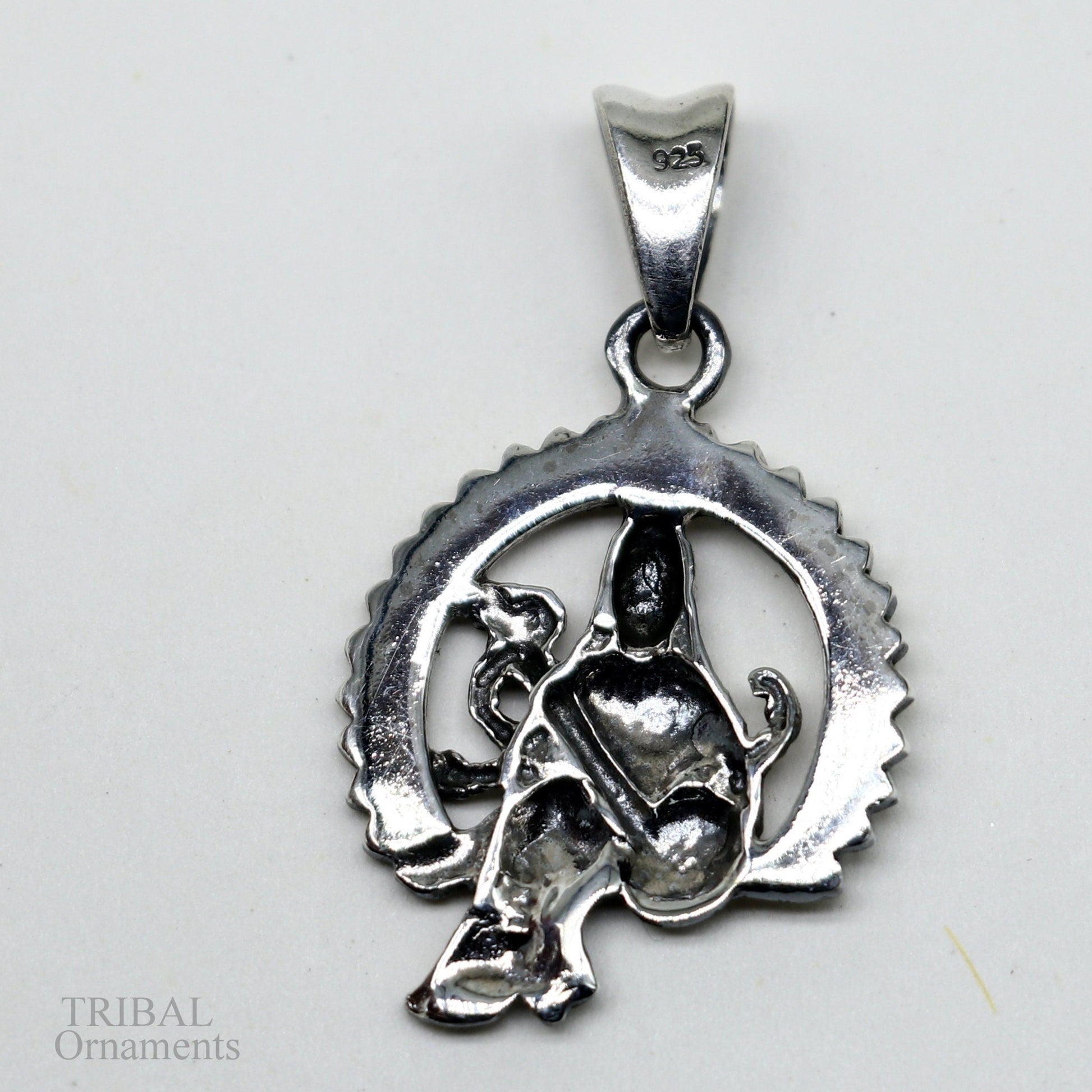 925 sterling silver unique design Goddess Saraswati/Sharda mataji pendant, goddess pendant personalized jewelry tribal jewelry nsp447 - TRIBAL ORNAMENTS