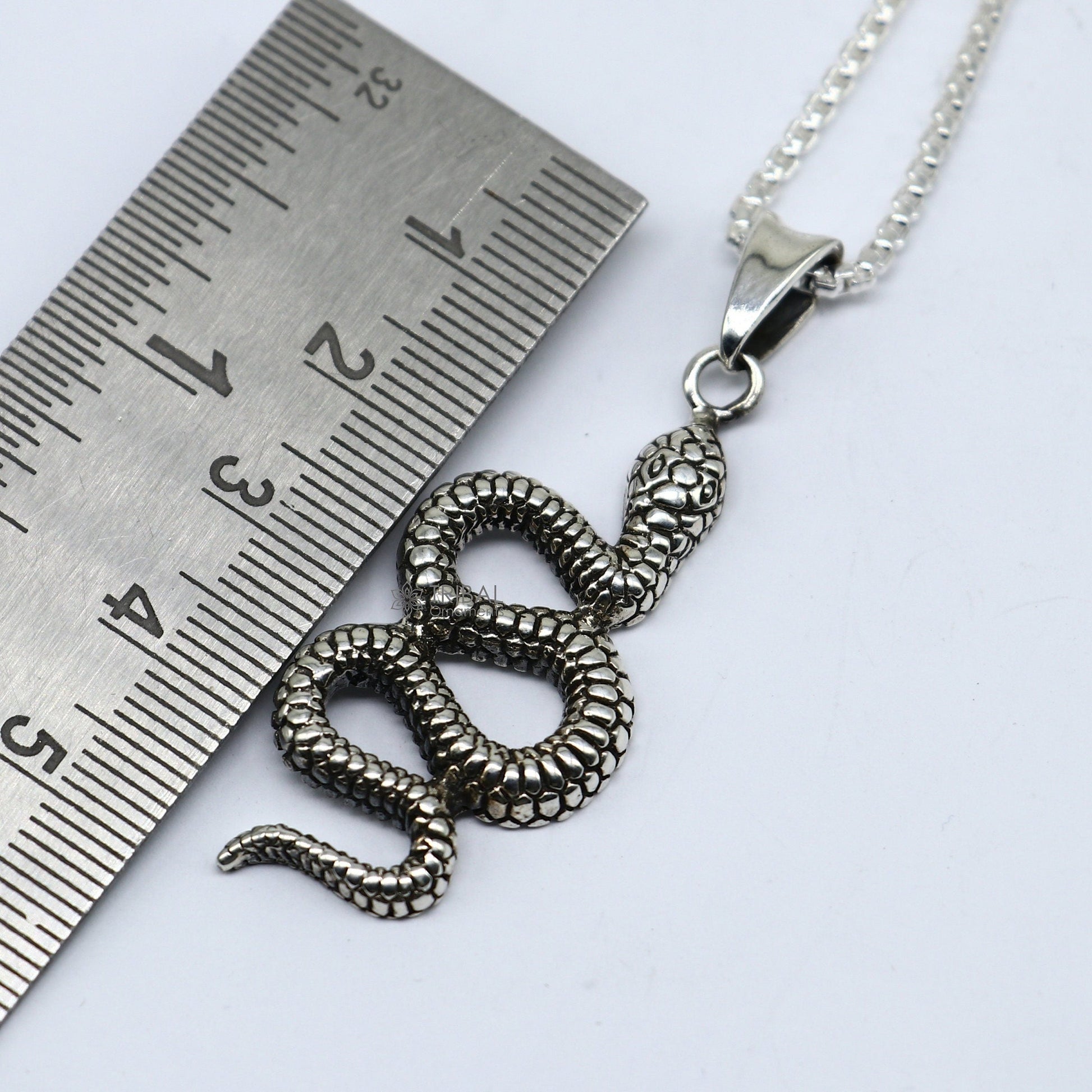 925 sterling silver unique waved snake pendant/ king cobra snake pendant is n embodiment of timeless beauty and symbolism nsp634 - TRIBAL ORNAMENTS