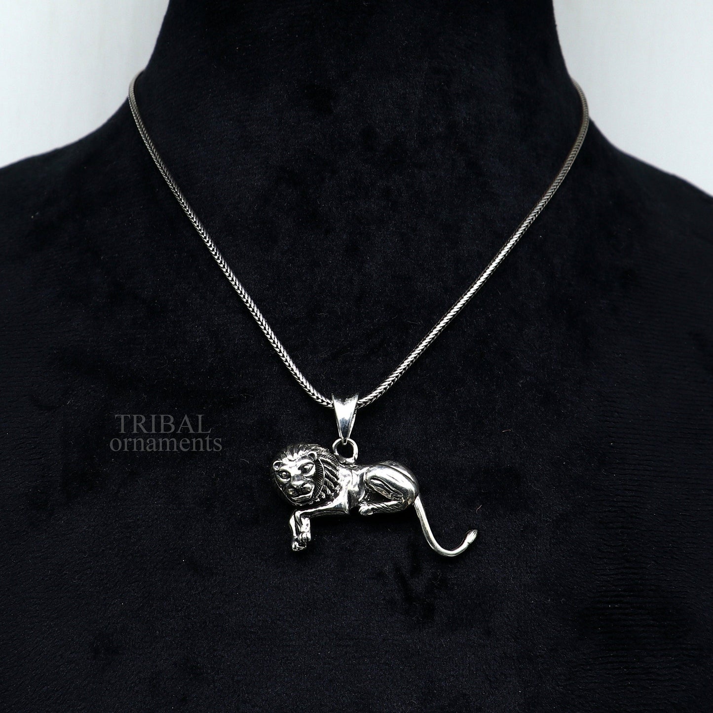 Amazing unique Elegant 925 sterling silver handmade lion design pendant solid pendant, best unisex gifting jewelry from india ssp1461 - TRIBAL ORNAMENTS