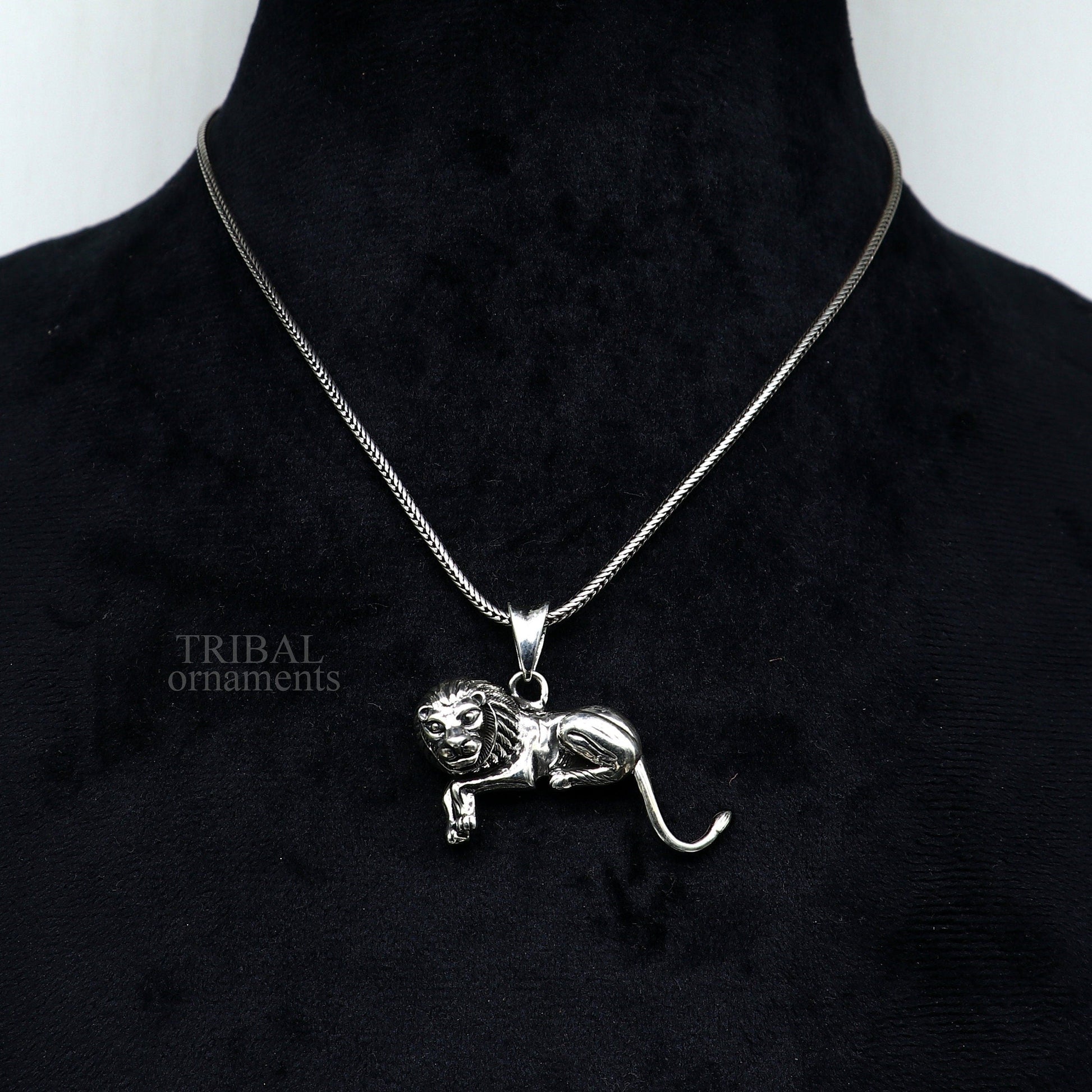 Amazing unique Elegant 925 sterling silver handmade lion design pendant solid pendant, best unisex gifting jewelry from india ssp1461 - TRIBAL ORNAMENTS