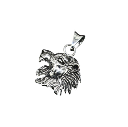 Elegant 925 sterling silver lion face pendant from TRIBAL ORNAMENTS, featuring a detailed unisex design, ideal for gifting jewelry.