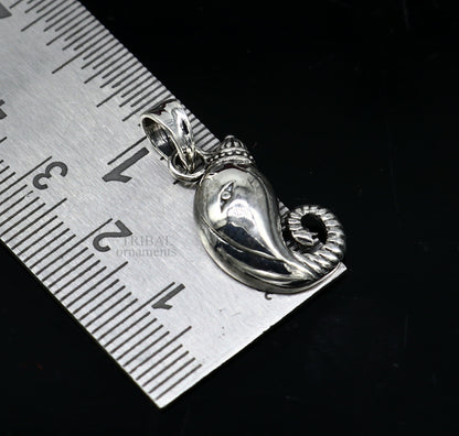 Exclusive design 925 sterling silver handmade Lord Ganesha  divine pendant, amazing stylish unisex pendant personalized jewelry ssp1715 - TRIBAL ORNAMENTS