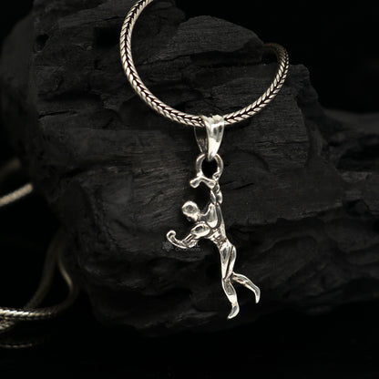 925 sterling silver unisex bodybuilder pendant from TRIBAL ORNAMENTS, featuring an exclusive, detailed design for stylish gifting.