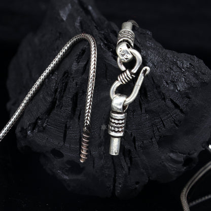 Unisex 925 sterling silver body builder pendant with intricate tribal design, perfect for jewelry gifting by Tribal Ornaments.