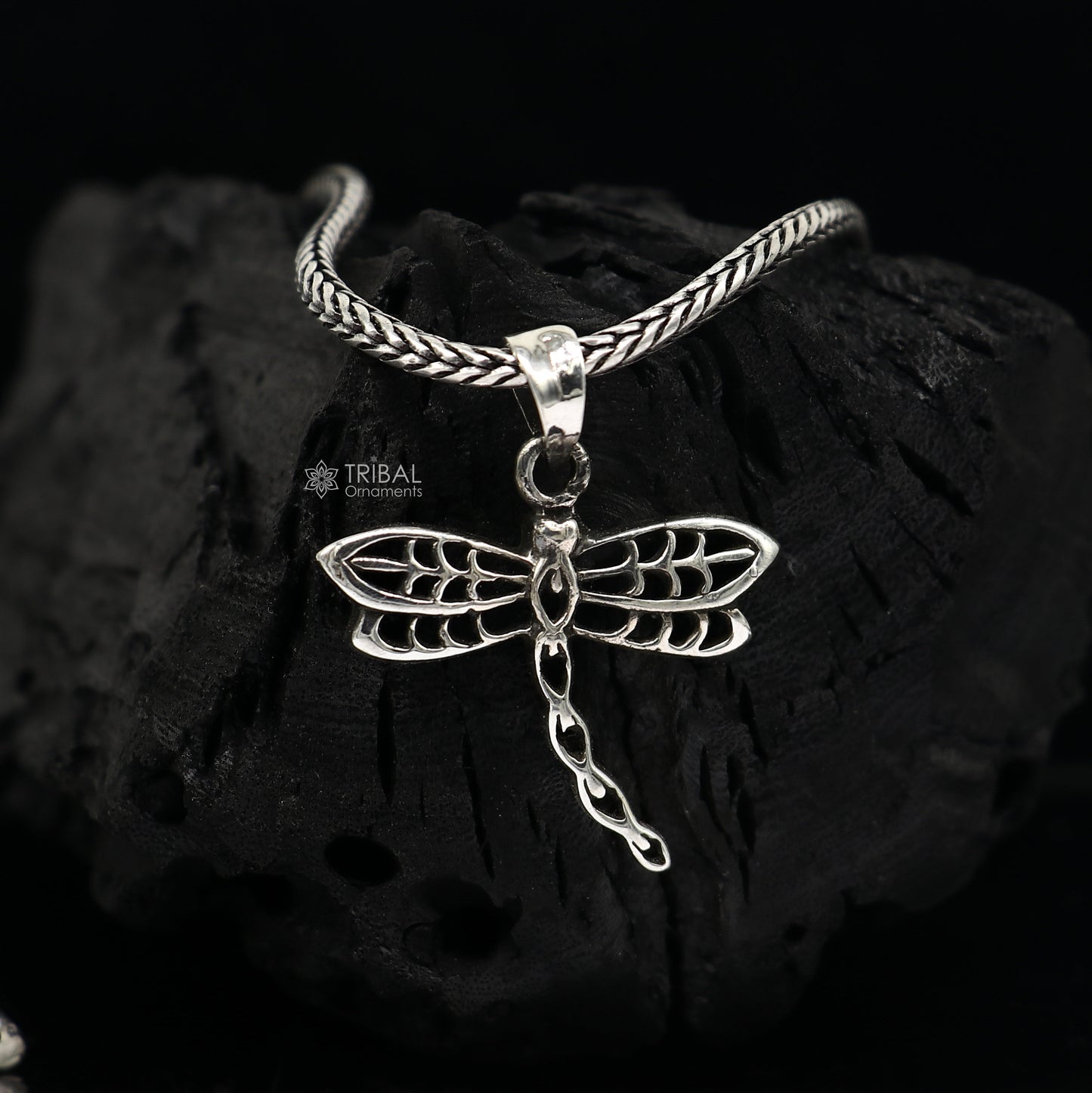 Sterling silver butterfly pendant from TRIBAL ORNAMENTS, unisex jewelry, intricate butterfly design, high-quality silver necklace locket