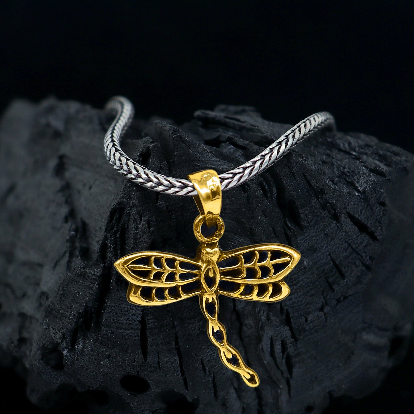 Sterling silver butterfly pendant from TRIBAL ORNAMENTS, unisex jewelry piece with detailed butterfly design for necklaces or lockets.