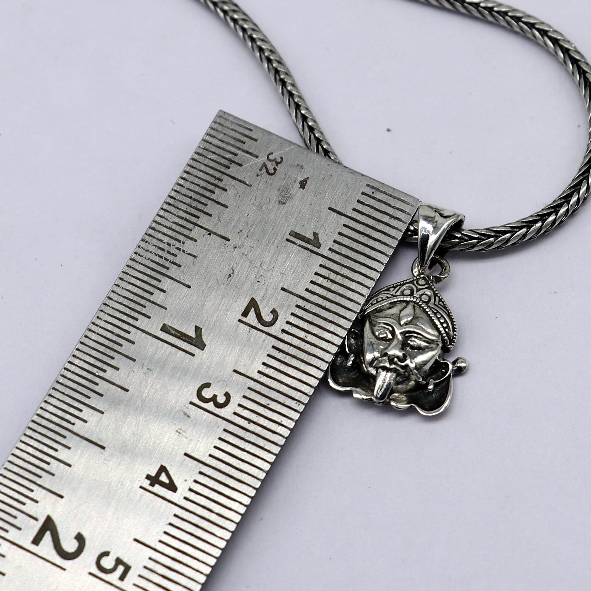 925 Sterling silver goddess MAHAKALI/KALI MATA design divine kali devi maa pendant for protection nsp700 - TRIBAL ORNAMENTS