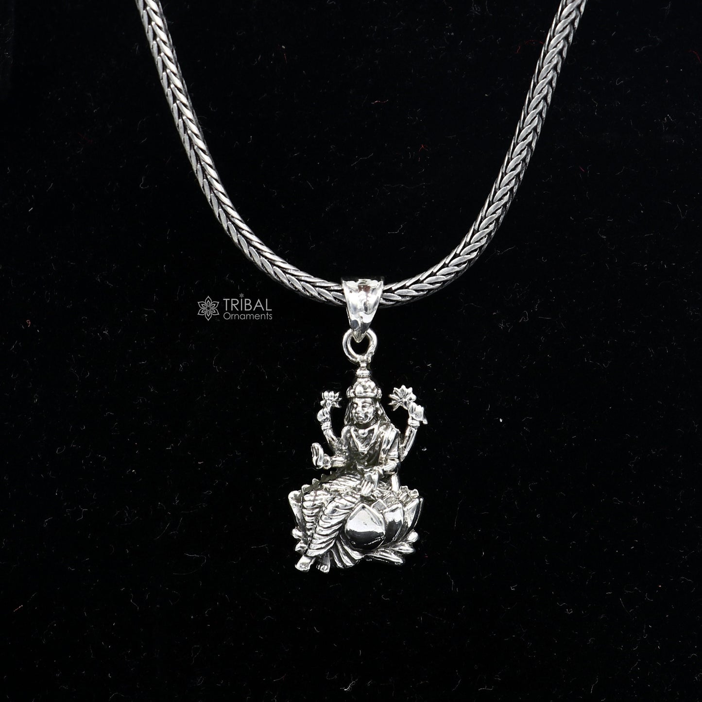 925 Sterling silver handmade unique exclusive design goddess saraswati or sharda pendant best student jewelry nsp692 - TRIBAL ORNAMENTS