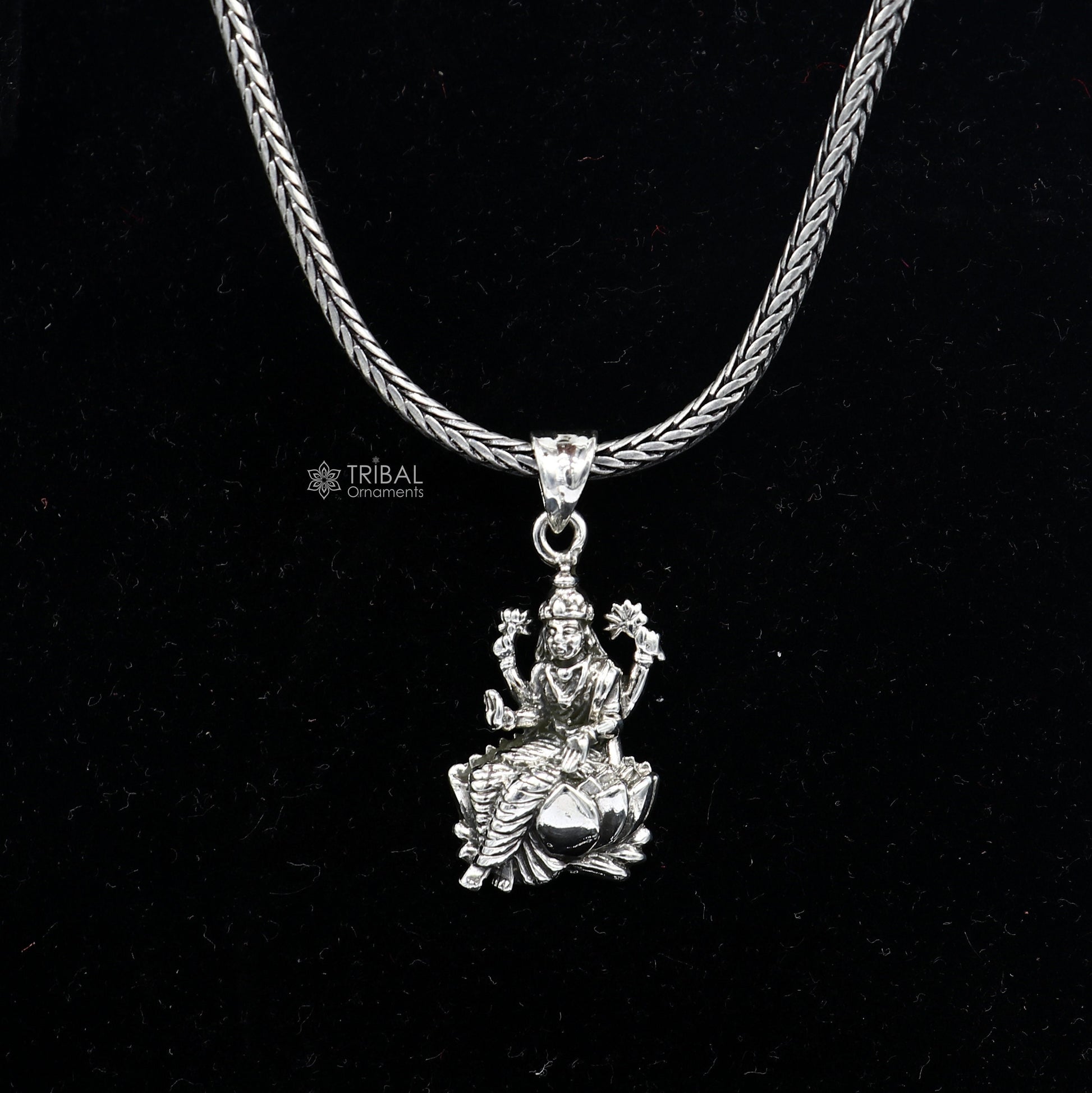 925 Sterling silver handmade unique exclusive design goddess saraswati or sharda pendant best student jewelry nsp692 - TRIBAL ORNAMENTS