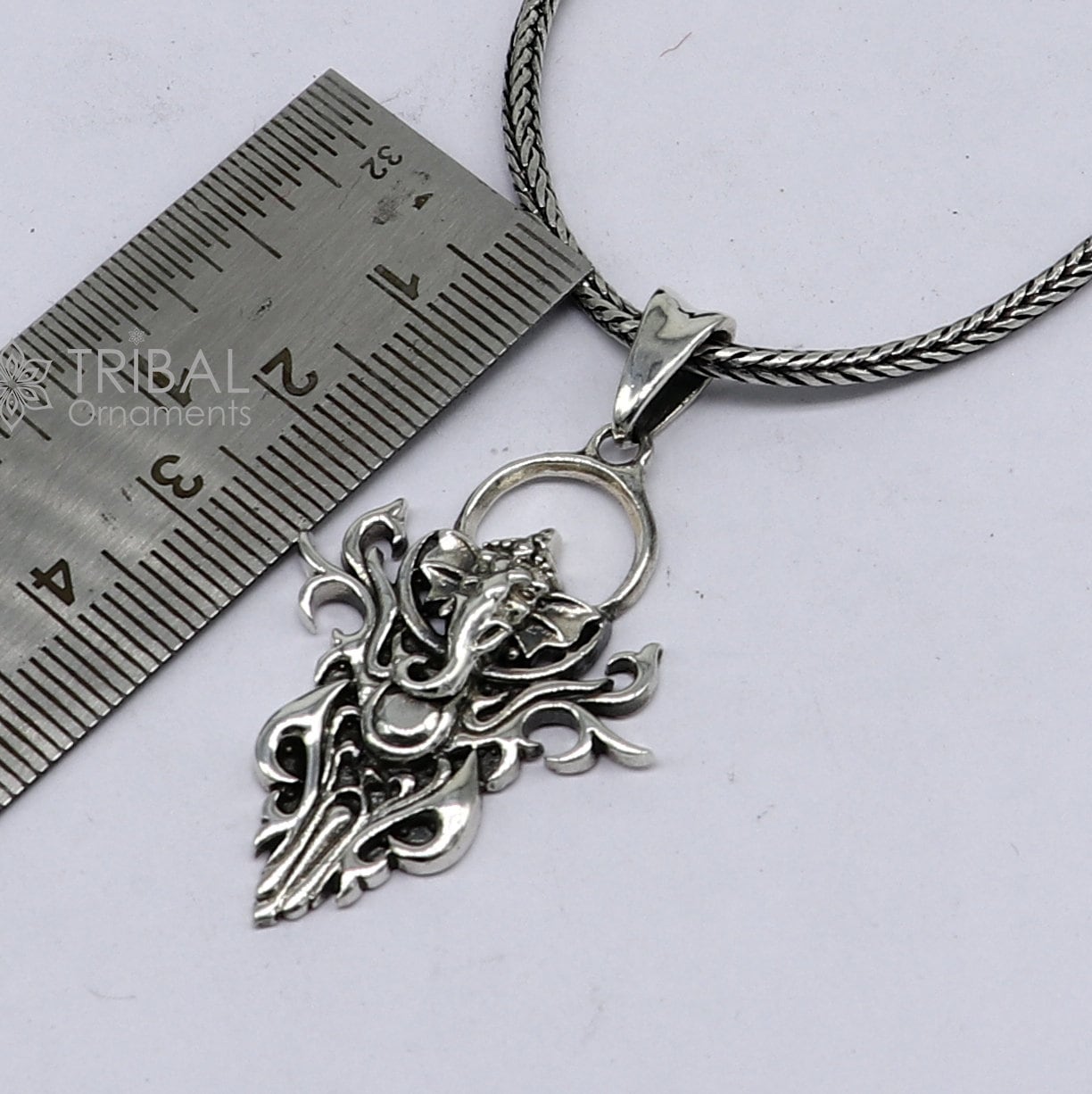 925 sterling silver Lord GANESHA unique design pendant necklace, Lord Ganesha unique style handmade pendant for unisex  Nsp711 - TRIBAL ORNAMENTS