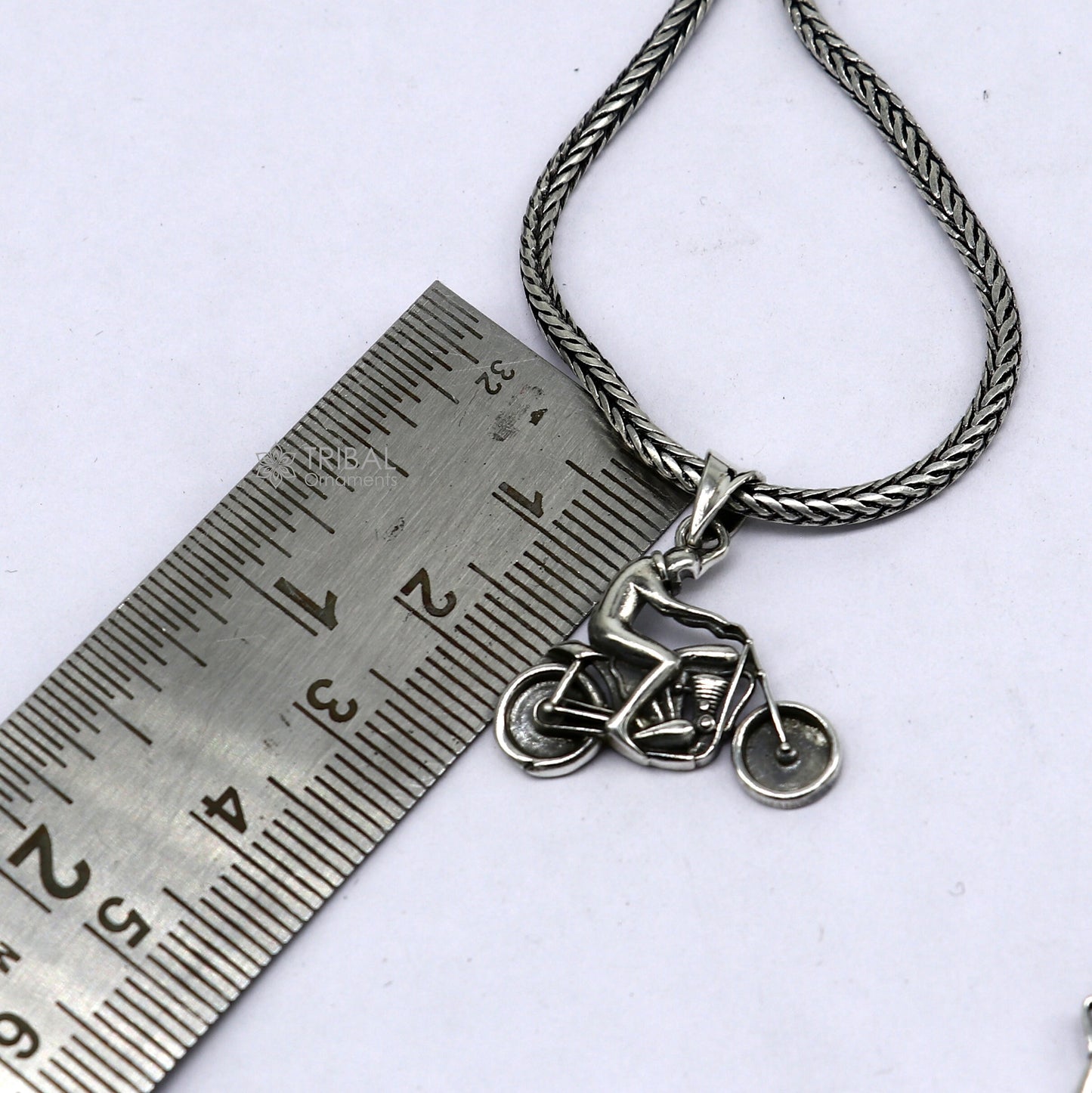 925 sterling silver Royal Enfield bike pendant, detailed motorcycle charm for bike enthusiasts, jewelry necklace accessory.