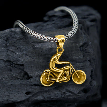 925 sterling silver Royal Enfield bike pendant for bike lovers, featuring detailed motorcycle design and high-quality craftsmanship.