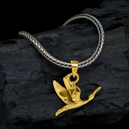 925 sterling silver hummingbird pendant with wheat chain, tribal ornament jewelry, showcasing a unique bird design and elegant craftsmanship
