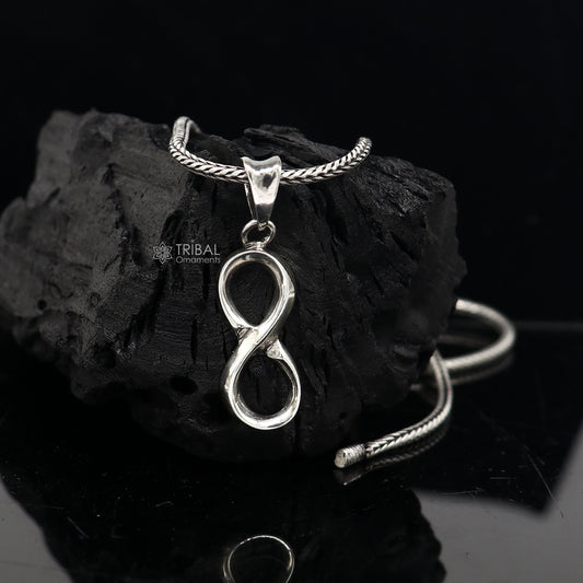 925 sterling silver unique design infinity pendant locket for boys and girls nsp702 - TRIBAL ORNAMENTS