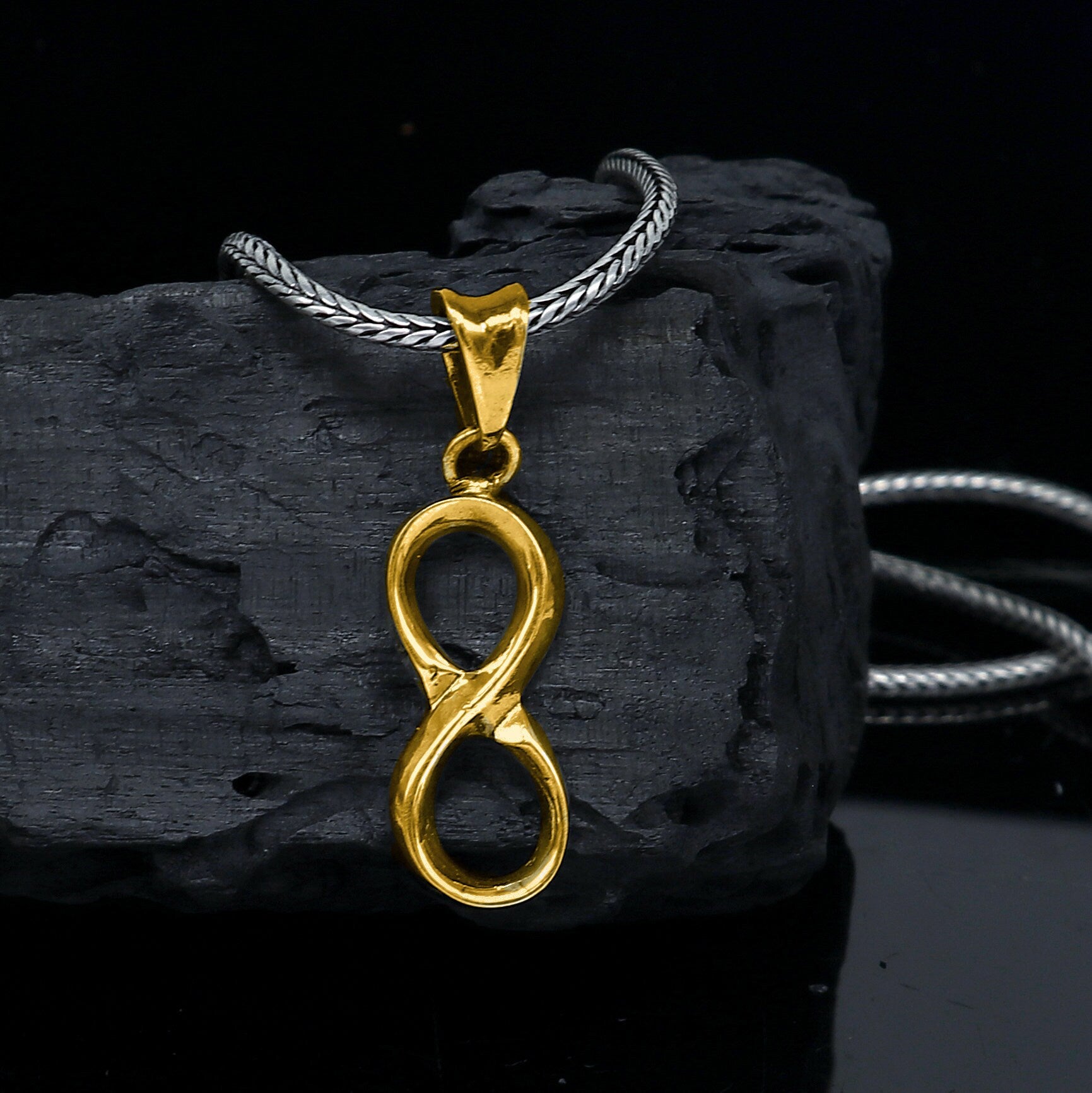 925 sterling silver unique design infinity pendant locket for boys and girls nsp702 - TRIBAL ORNAMENTS