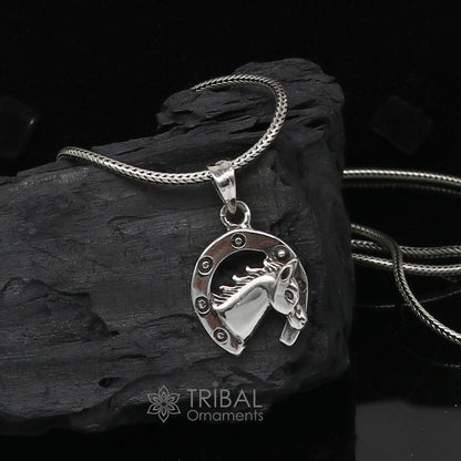 925 sterling silver unicorn pendant by TRIBAL ORNAMENTS, featuring a magical, pure unicorn design for jewelry enthusiasts.