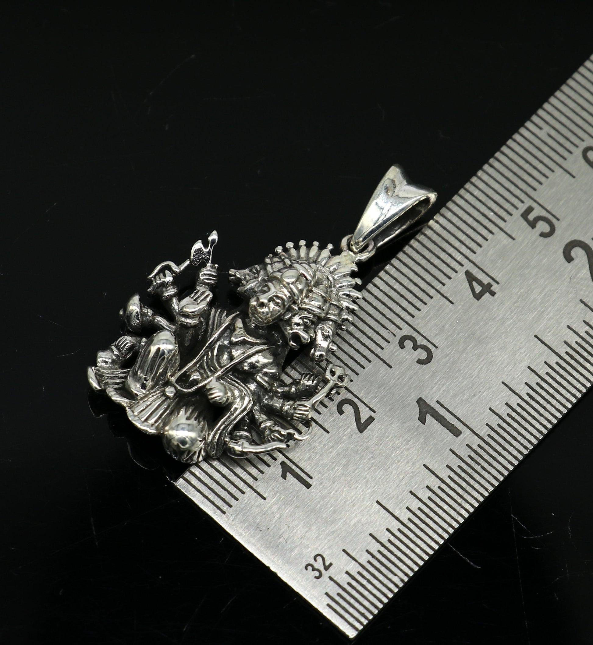 Vintage trendy 925 sterling silver handmade Panch mukhi hanuman pendant, amazing stylish unisex pendant locket personalized jewelry ssp438 - TRIBAL ORNAMENTS