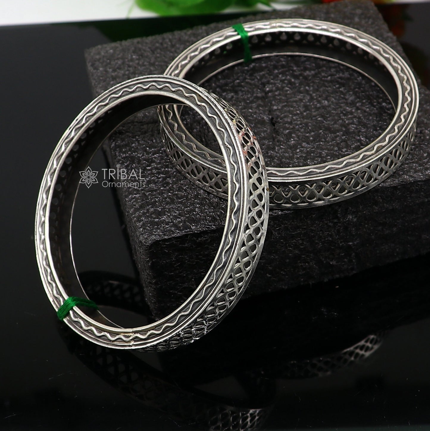 Exclusive functional 925 sterling silver unique style handmade bangle bracelet , best brides collection wedding NAVRATRI jewelry nba402 - TRIBAL ORNAMENTS