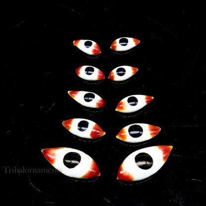 925 sterling silver handmade eyes for statues or sculpture, best eyes for idol statues, deities sculptures, temple articles su560 - TRIBAL ORNAMENTS
