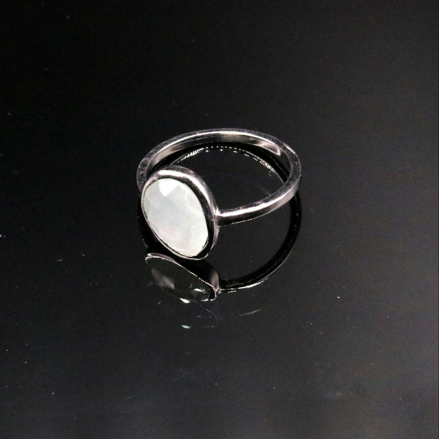 925 SOLID SILVER AQUA QUARTZ STONE AWESOME RING BAND FOR GIRLS DAILY USE sr192 - TRIBAL ORNAMENTS