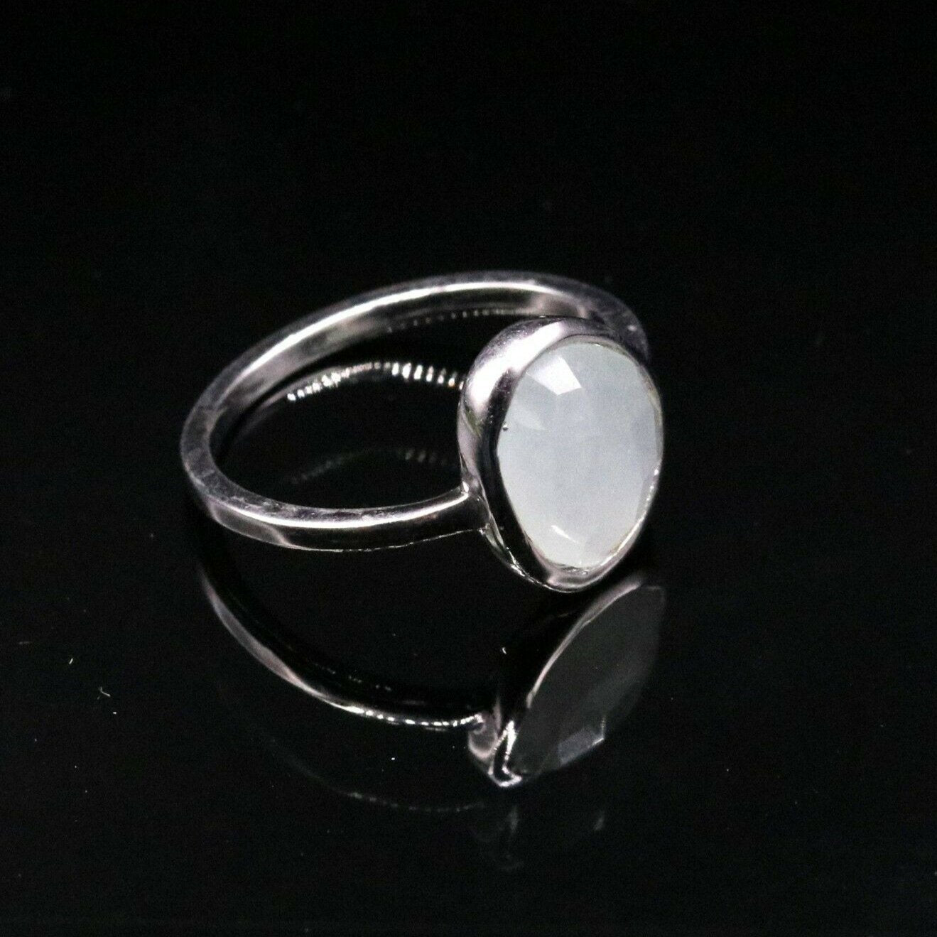 925 SOLID SILVER AQUA QUARTZ STONE AWESOME RING BAND FOR GIRLS DAILY USE sr192 - TRIBAL ORNAMENTS