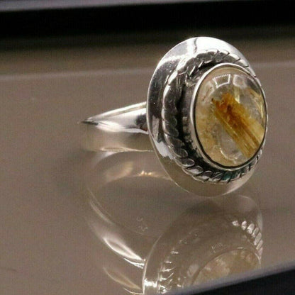 925 sterling silver Jadau stone unisex ring with intricate design from TRIBAL ORNAMENTS, showcasing detailed craftsmanship.