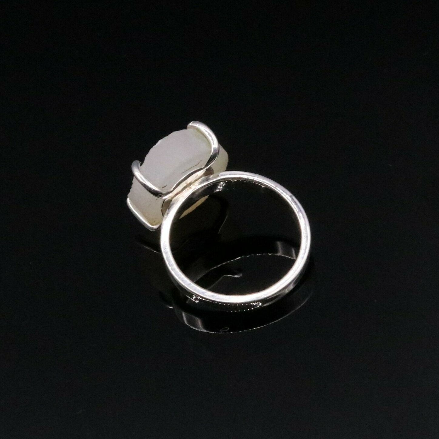 925 SILVER HANDMADE GIFTING WEDDING UNCUT TWO STONE RING BAND UNISEX sr105 - TRIBAL ORNAMENTS