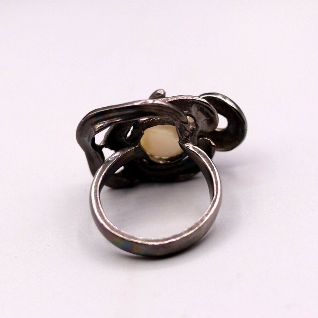 AWESOME VINTAGE ANTIQUE STYLE 925 STERLING SILVER GIFTING PEARL RING BAND sr134 - TRIBAL ORNAMENTS