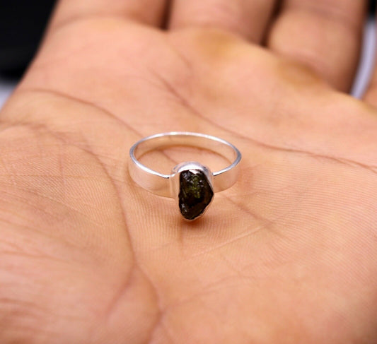 EXCELLENT ROUGH QUARTZ 925 STERLING SILVER STYLISH RING BAND GIFTING sr130 - TRIBAL ORNAMENTS