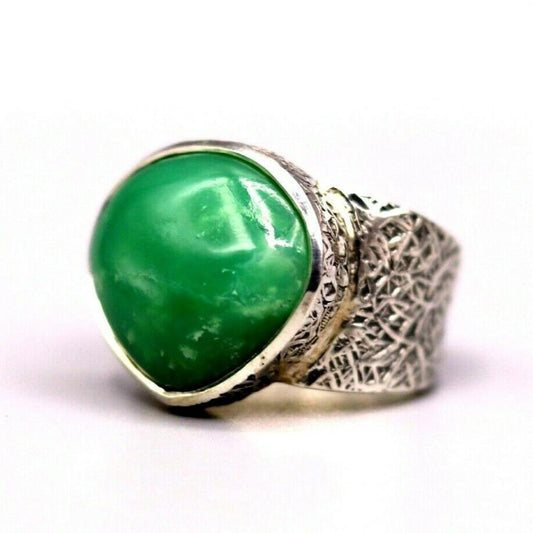 GREEN ONYX STONE CLASSIC 925 SOLID SILVER UNISEX RING BAND INDIA JEWELRY sr89 - TRIBAL ORNAMENTS