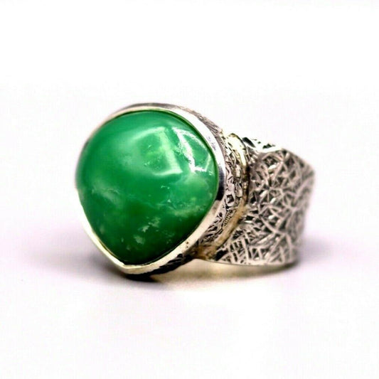 GREEN ONYX STONE CLASSIC 925 SOLID SILVER UNISEX RING BAND INDIA JEWELRY sr89 - TRIBAL ORNAMENTS
