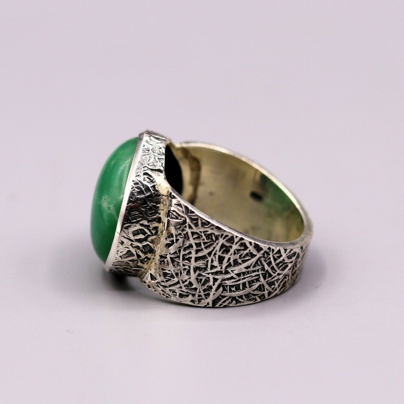 GREEN ONYX STONE CLASSIC 925 SOLID SILVER UNISEX RING BAND INDIA JEWELRY sr89 - TRIBAL ORNAMENTS