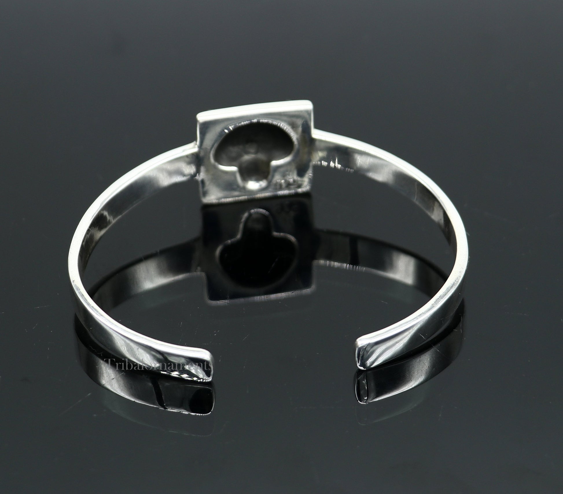 925 sterling silver or Gold polished handmade lion face design adjustable bangle bracelet kada best unisex gifting jewelry India Gnsk368 - TRIBAL ORNAMENTS