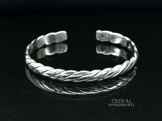 925 sterling silver or Gold polished handmade unique design open face adjustable bangle cuff bracelet kada gifting jewelry Gcuff116 - TRIBAL ORNAMENTS