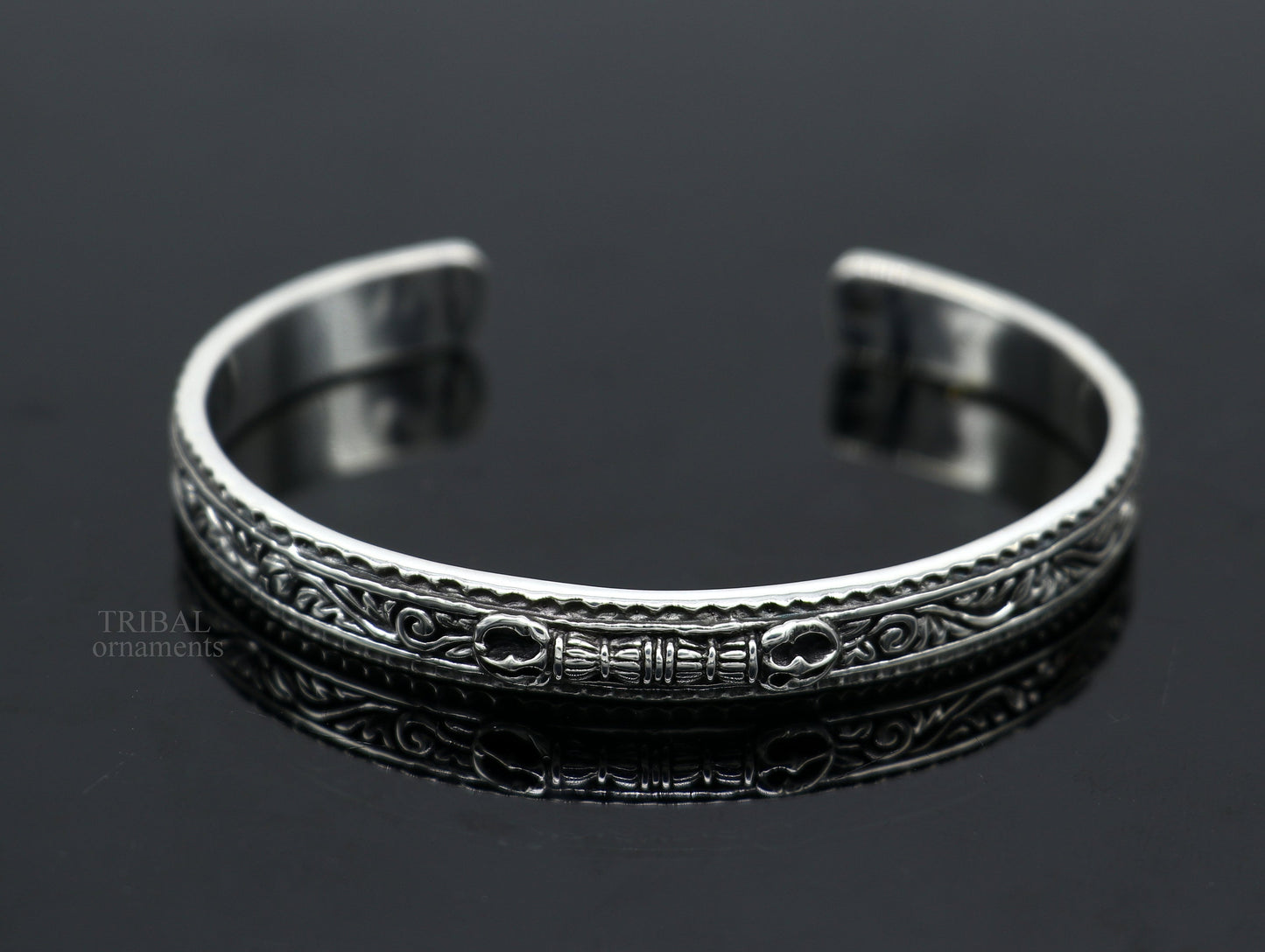 925 sterling silver or Gold polished handmade vintage design Divine Bangle cuff bracelet kada, best unisex tribal gifting jewelry Gcuff115 - TRIBAL ORNAMENTS