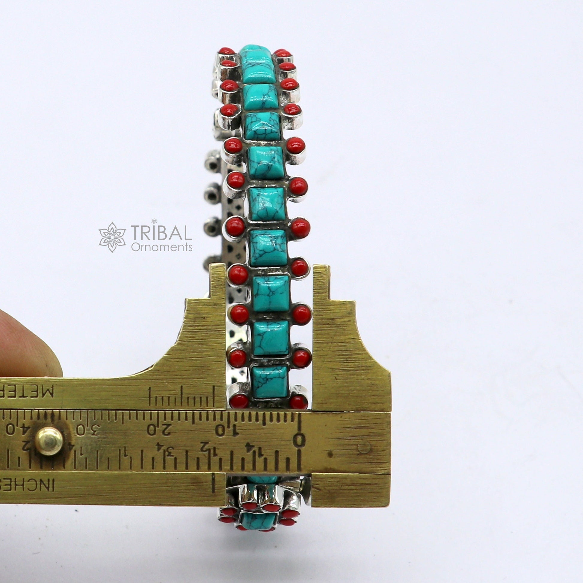 925 sterling silver customized design wedding anniversary gifting coral bangle bracelet with unique closure vintage tribal jewelry nsk817 - TRIBAL ORNAMENTS