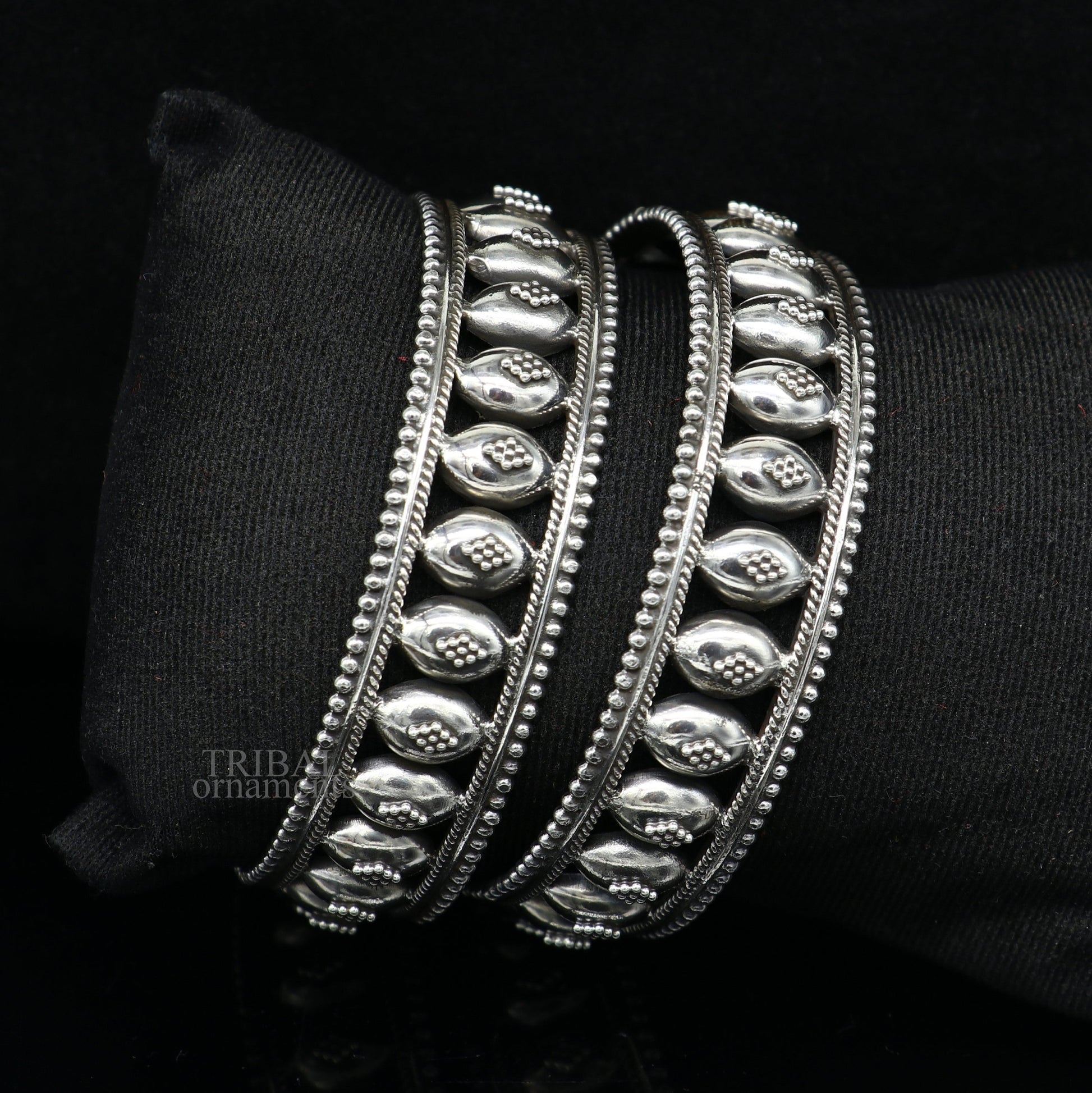 925 sterling silver handmade Gorgeous Vintage floral design bangle bracelet tribal ethnic jewelry best bride gifting jewelry nba313 - TRIBAL ORNAMENTS