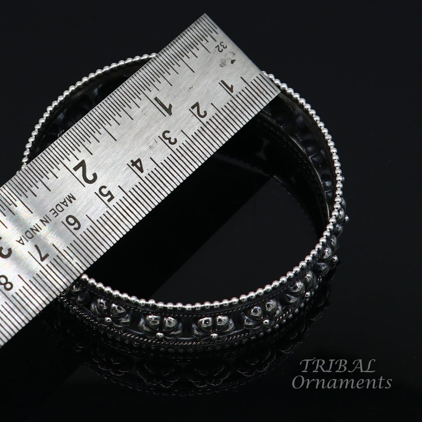 925 sterling silver handmade Gorgeous Vintage floral design bangle bracelet tribal ethnic jewelry best bride gifting jewelry nba313 - TRIBAL ORNAMENTS