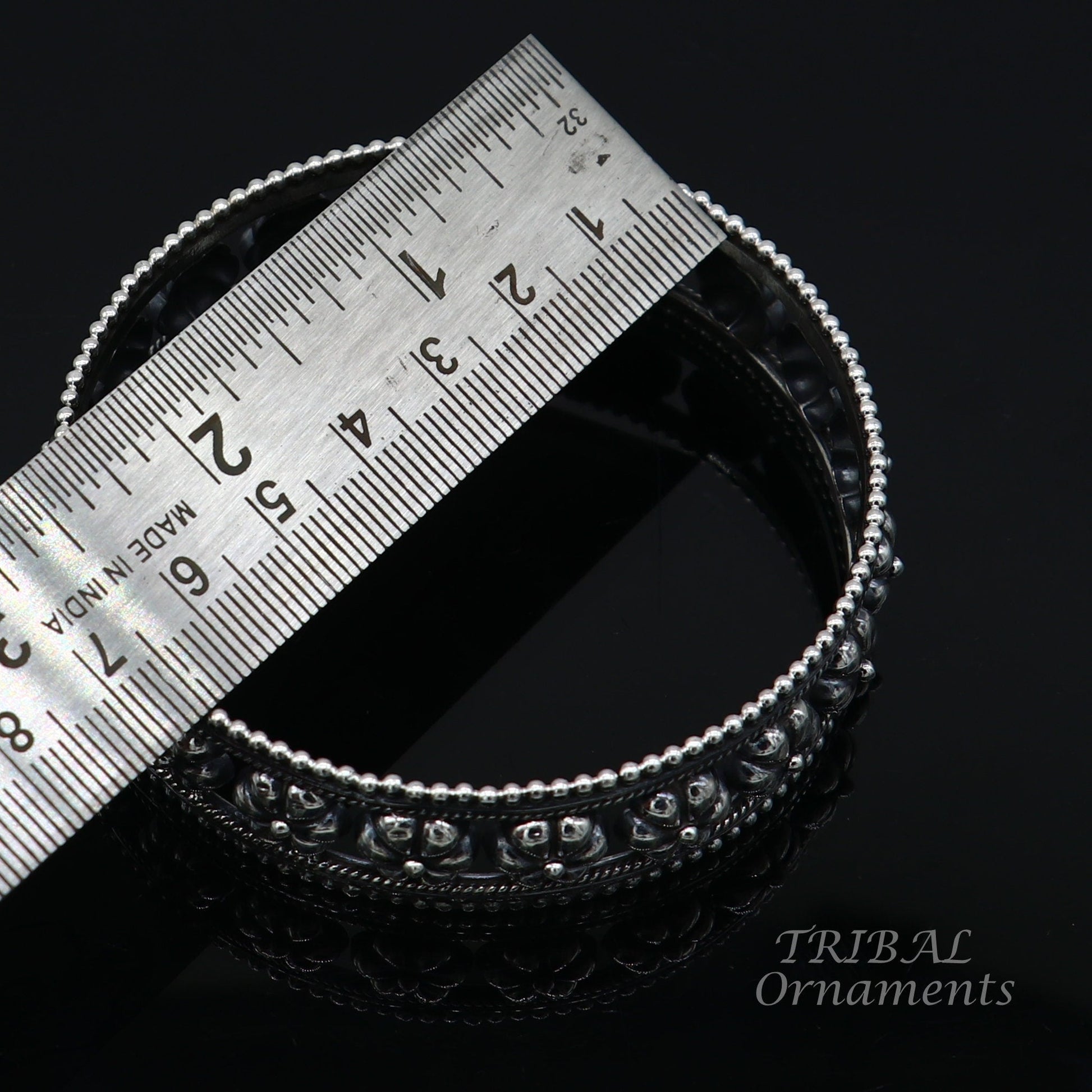 925 sterling silver handmade Gorgeous Vintage floral design bangle bracelet tribal ethnic jewelry best bride gifting jewelry nba313 - TRIBAL ORNAMENTS