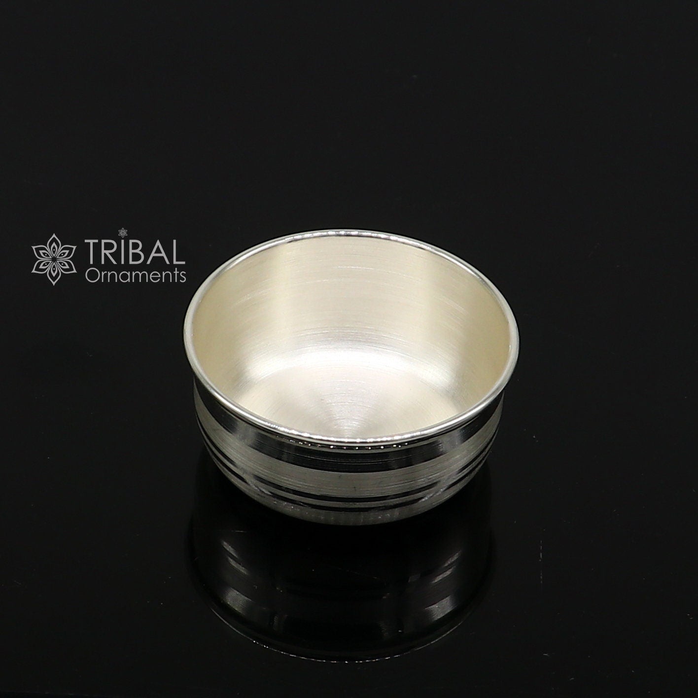 999 fine solid silver handmade small puja bowl temple puja, pure silver utensils, silver pooja utensils, temple accessories india sv274 - TRIBAL ORNAMENTS