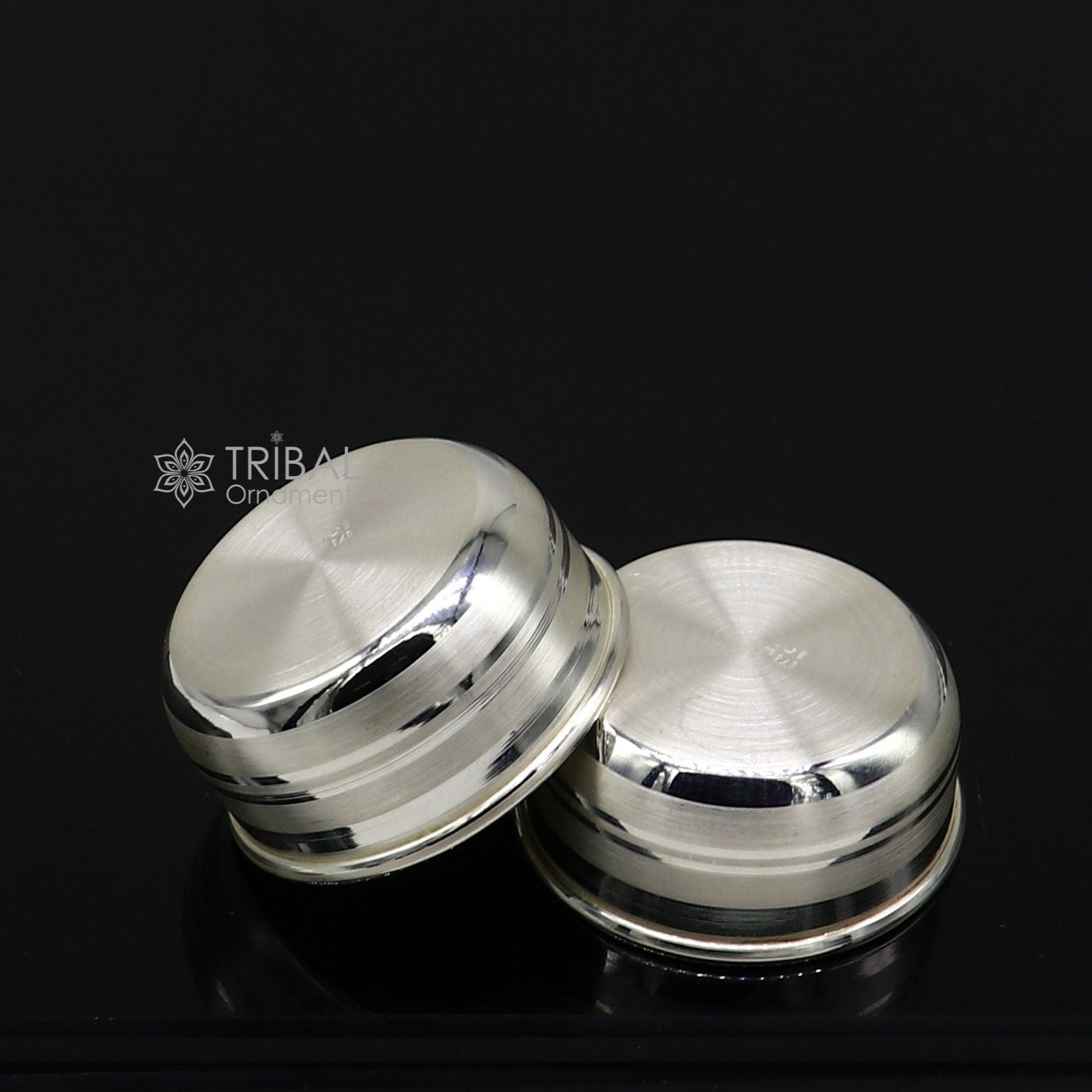 999 fine solid silver handmade small puja bowl temple puja, pure silver utensils, silver pooja utensils, temple accessories india sv274 - TRIBAL ORNAMENTS